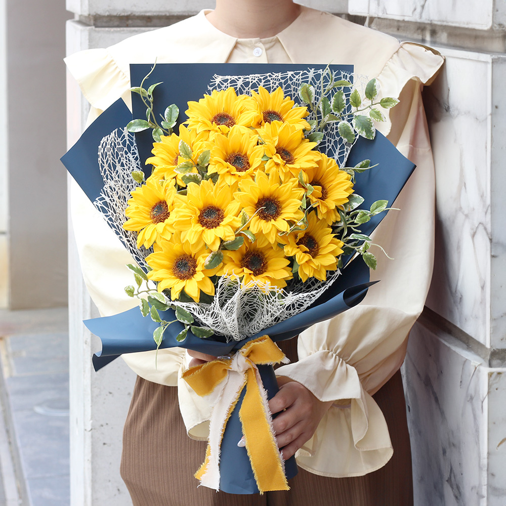 ヘリアンサス-ひまわり12本の花束-/アーティフィシャルフラワー