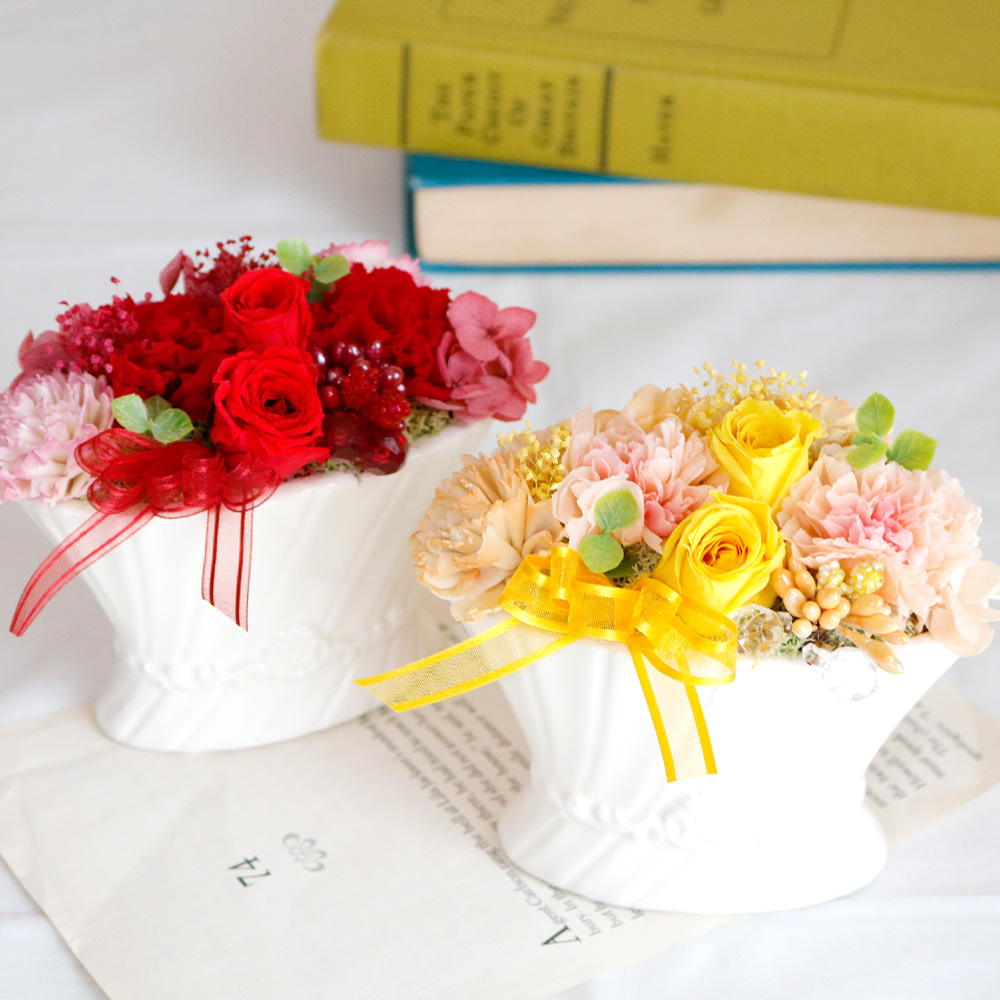 HAPPY SMILE(レッド・イエロー)/プリザーブドフラワー