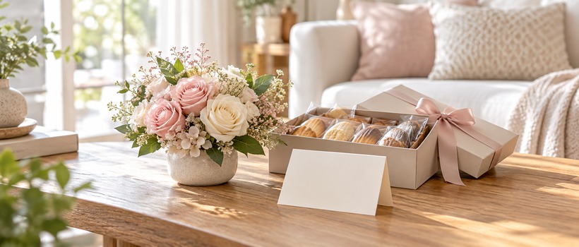 いい夫婦の日に贈る花とお菓子のプレゼント