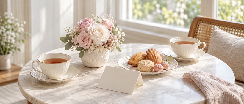 いい夫婦の日に感謝を伝える花とお茶の贈り物